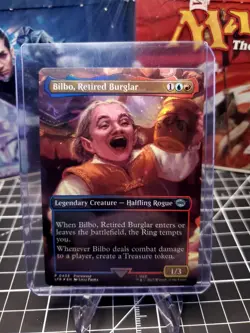 FOIL MTG Bilbo, Retired Burglar *BORDERLESS FOIL* The Lord of the Rings 403 NM - Image 1