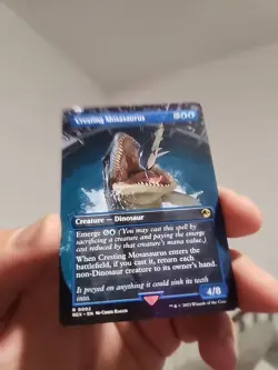 MTG Magic The Gathering REX Jurassic Park World Borderless 2 Cresting Mosasaurus - Image 2