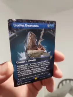 MTG Magic The Gathering REX Jurassic Park World Borderless 2 Cresting Mosasaurus - Image 3