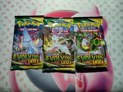3 Pokemon TCG Sword & Shield Evolving Skies Booster Packs - Image 1
