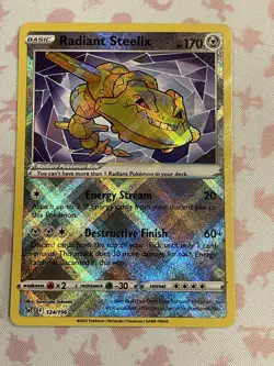 Pokemon TCG Radiant Steelix 124/196 Ultra Rare Holo NM - Image 1