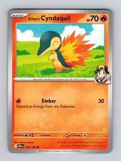 Pokemon TCG: SV10: Destined Rivals - Ethan's Cyndaquil - (DRI) - 032/182 - Image 1