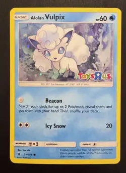 Alolan Vulpix 21/145 Toys R Us Promo Pokemon TCG Stamped Rare LP - Image 1