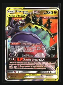 Pokemon NAGANADEL & GUZZLORD GX 158/236 Tag Team (Cosmic Eclipse) NM/Near Mint - Image 1