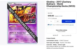 2017 Pokemon XY184 Giratina World Champ Black Star Promo - Image 3