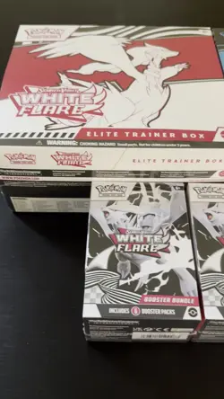 Pokemon TCG White Flare & Black Bolt ETB+BUNDLE 36-PACK GIFT SET SEALED IN HAND - Image 2