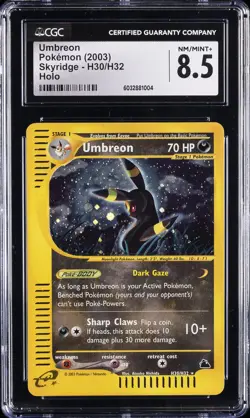2003 POKEMON SKYRIDGE #H30 UMBREON HOLO CGC 8.5 - Image 1