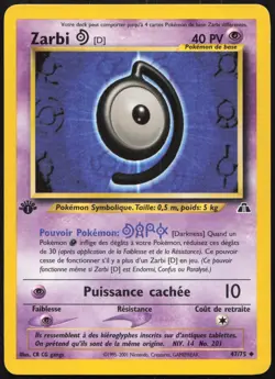 Carte Pokemon Zarbi D 47/75 Edition 1 Neo Discovery Francais - Image 1
