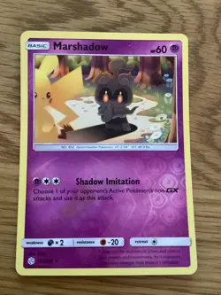 Marshadow Pokemon Card 103/236 Reverse Holo- Used- Sun & Moon/Cosmic Eclipse Set - Image 1