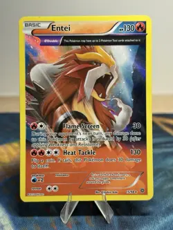 Entei 15/98 XY Ancient Orgins Reverse Holo Pokemon Card Rare Full Art DMG - Image 1