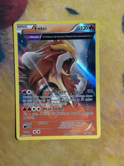 Entei 15/98 XY Ancient Orgins Reverse Holo Pokemon Card Rare Full Art DMG - Image 2