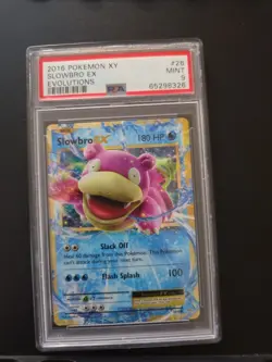 2016 Pokemon XY Slowbro EX Mint PSA 9 Evolutions Trading Card - Image 1