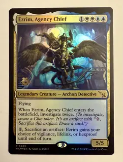 MTG FOIL Ezrim, Agency Chief Prerelease Murders at Karlov Manor - Promo: Date - Image 1