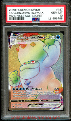 Pokemon Vivid Voltage Galarian Darmanitan VMAX 187 PSA 10 - Image 1