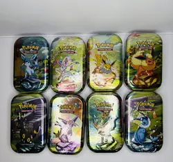 Prismatic Evolutions Complete Mini Tins Set (8) & Promos - Sealed - Pokemon - Image 2