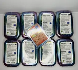 Prismatic Evolutions Complete Mini Tins Set (8) & Promos - Sealed - Pokemon - Image 3