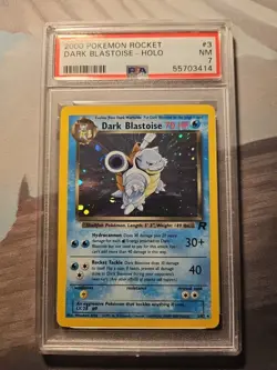 2000 Pokemon Dark Blastoise Holo Rocket unlimited PSA 7 NM - Image 1