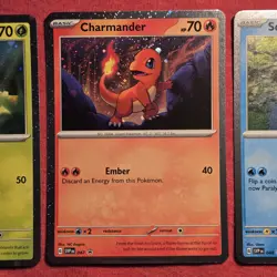 Pokemon 151 Lot: Charmander SVP 046 Squirtle 047 Bulbasaur 048 Holo Promo LP/NM - Image 3