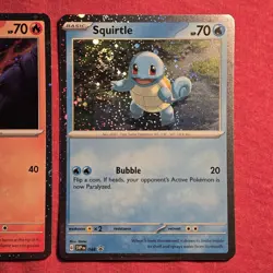 Pokemon 151 Lot: Charmander SVP 046 Squirtle 047 Bulbasaur 048 Holo Promo LP/NM - Image 4