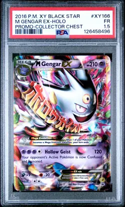 2016 POKEMON XY BLACK STAR PROMO COLLECTOR CHEST #XY166 M GENGAR EX-HOLO PSA 1.5 - Image 1
