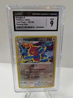 2022 Pokemon Porygon-Z 142/196 Reverse Holo Rare Lost Origin CGC 9 - Image 1