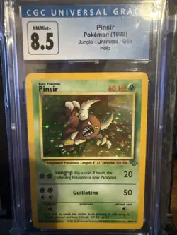 1999 POKEMON JUNGLE #9 PINSIR-HOLO CGC 8.5 - Image 1