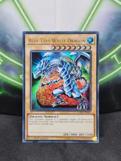 Yugioh Blue-Eyes White Dragon LCKC-EN001 Tablet Art Ultra Rare 1st Edition NM - Image 1