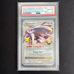 PSA 10 Garchomp Holo Pokemon Card LV.X 145/147 Celebrations Classic Gem Mint - Image 2