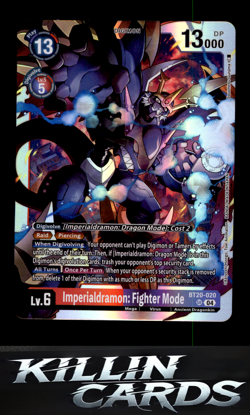 Imperialdramon: Fighter Mode BT20-020 SR Digimon Card Game Super Rare Release Sp - Image 1