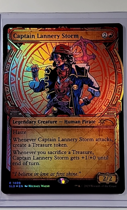MTG Magic the Gathering SLD Secret Lair Drop Foil #1409 Captain Lannery Storm - Image 1
