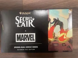 MTG Secret Lair x Marvel's Spider-Man: Heroic Deeds Rainbow Foil Edition In-Hand - Image 1