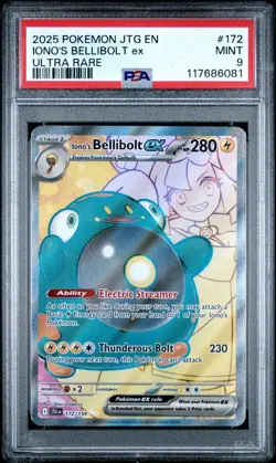 (PSA 9) Pokemon: Journey Together - Iono's Bellibolt ex #172 [Ultra Rare] - Image 1