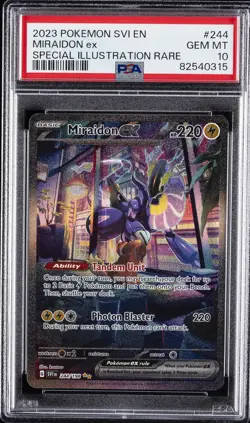 2023 POKEMON SVI EN-SCARLET & VIOLET #244 MIRAIDON EX PSA 10 - Image 1