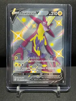 Toxtricity V SV112/SV122 Shiny Vault Holo Pokemon 2021 Shining Fates - NM - Image 1