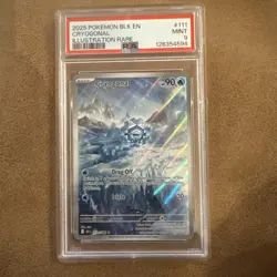 2025 POKEMON BLK EN-BLACK BOLT ILLUSTRATION RARE #111 CRYOGONAL PSA 9 - Image 1