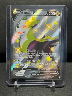 Boltund V SWSH085 Holo Black Star Promo Pokemon 2021 Sword & Shield NM - Image 1