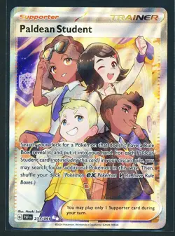 Paldean Student Trainer Ultra Rare 231/091 Pokemon 2024 Paldean Fates NM/M - Image 1