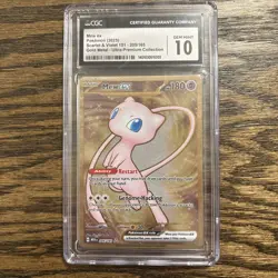 CGC 10 Mew ex Pokemon (2023) Scarlet & Violet 151 - 205/165 Gold Metal - Image 1