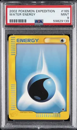 2002 POKEMON EXPEDITION #165 WATER ENERGY PSA 9 - Image 1