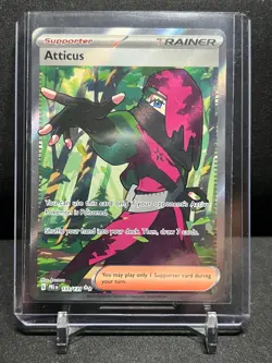 Atticus 133/131 Full Art Ultra Rare 2025 Pokemon Prismatic Evolutions NM - Image 1