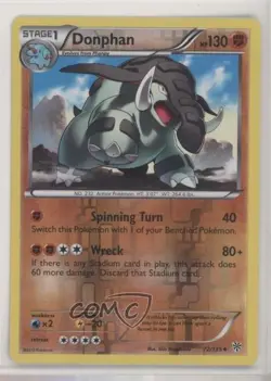 Donphan Reverse Foil Pokemon Black & White Plasma Storm #72 - Image 1