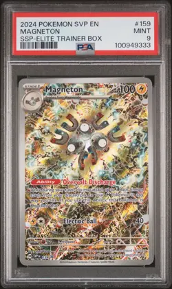 2024 POKEMON SVP EN-SV BLACK STAR PROMO #159 MAGNETON PSA 9 - Image 1