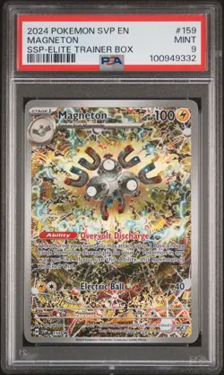 2024 POKEMON SVP EN-SV BLACK STAR PROMO #159 MAGNETON PSA 9 - Image 1
