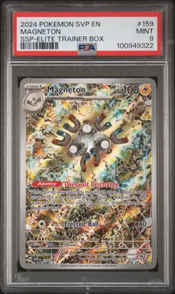 2024 POKEMON SVP EN-SV BLACK STAR PROMO #159 MAGNETON PSA 9 - Image 1