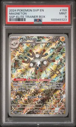 2024 POKEMON SVP EN-SV BLACK STAR PROMO #159 MAGNETON PSA 9 - Image 1
