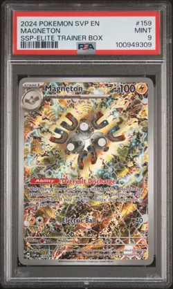 2024 POKEMON SVP EN-SV BLACK STAR PROMO #159 MAGNETON PSA 9 - Image 1