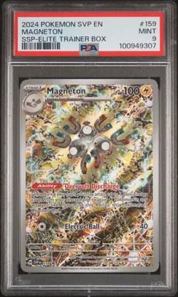 2024 POKEMON SVP EN-SV BLACK STAR PROMO #159 MAGNETON PSA 9 - Image 1