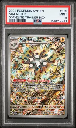 2024 POKEMON SVP EN-SV BLACK STAR PROMO #159 MAGNETON PSA 9 - Image 1
