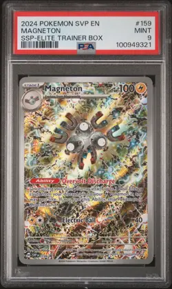 2024 POKEMON SVP EN-SV BLACK STAR PROMO #159 MAGNETON PSA 9 - Image 1