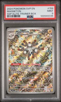 2024 POKEMON SVP EN-SV BLACK STAR PROMO #159 MAGNETON PSA 9 - Image 1